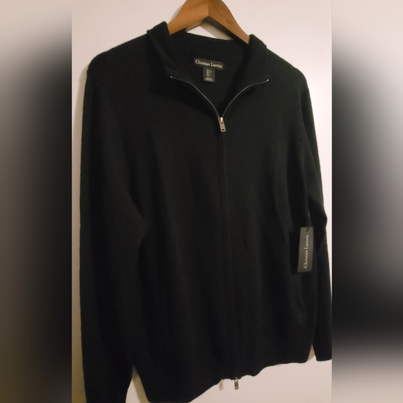 Christian Lacroix Black Polo Shirt, 100% Merino Wool - Picture 4 of 8